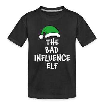 Der Elf mit schlechtem Einfluss - Kinder Premium Bio T-Shirt - Schwarz - Vorne