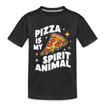 Pizza Italie Restauration rapide - T-shirt bio Premium Enfant - noir - Devant