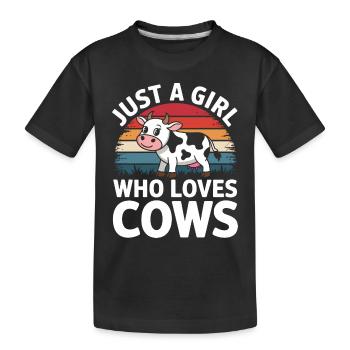 Éleveur de vaches Ferme Éleveur de vaches - T-shirt bio Premium Enfant - noir - Devant