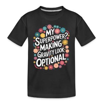 Turnen Turner Gymnastik - Kinder Premium Bio T-Shirt - Schwarz - Vorne