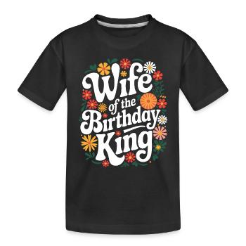 Frau Ehefrau Partnerin Familie Verheiratet - Kinder Premium Bio T-Shirt - Schwarz - Vorne