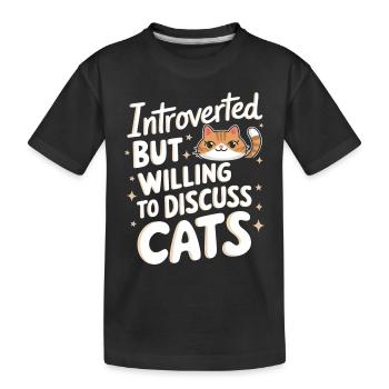 Introvertierter asozialer introvertierter - Kinder Premium Bio T-Shirt - Schwarz - Vorne