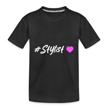 Styliste Coeur - T-shirt bio Premium Enfant - noir - Devant