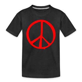 peace sign - Kids' Premium Organic T-Shirt - black - Front