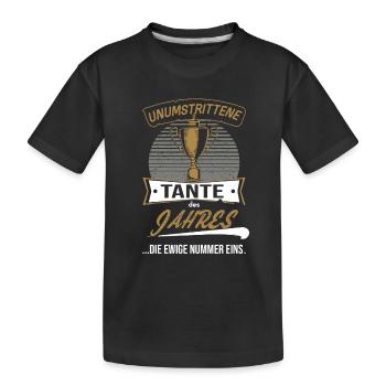 Trophée Trophée de la tante de l’année - T-shirt bio Premium Enfant - noir - Devant