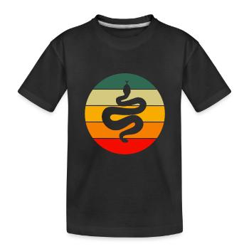 Predator Animal Lovers Gift Retro Snake - Kids' Premium Organic T-Shirt - black - Front