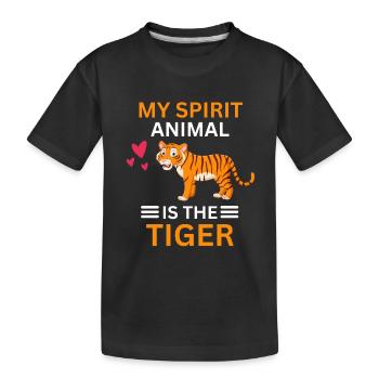 Jungle Animal Predator Gift Funny Tiger - Kids' Premium Organic T-Shirt - black - Front