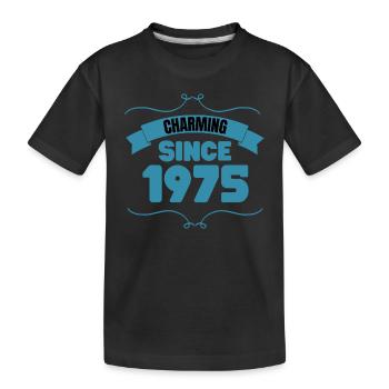 Fête du 48e anniversaire Cadeau Charmant depuis 1975 - T-shirt bio Premium Enfant - noir - Devant