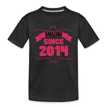 9th Birthday Gift Incredible since 2014 - Kids' Premium Organic T-Shirt - black - Front