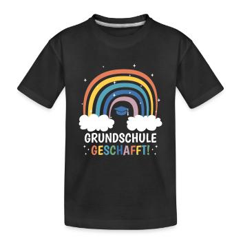 Grundschul Abgänger 2023 Grundschule Abschied - Kinder Premium Bio T-Shirt - Schwarz - Vorne