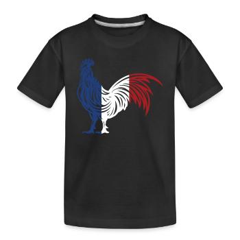 Drapeau de la France - Drapeau France - Racines - T-shirt bio Premium Enfant - noir - Devant