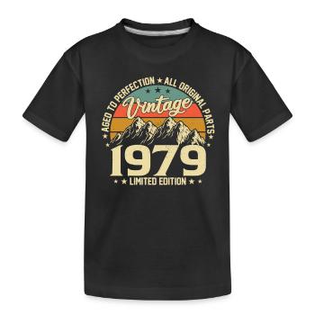 Zur Perfektion gereift 1979 Jahrgang zum 45-jährigen Jubiläum - Kinder Premium Bio T-Shirt - Schwarz - Vorne