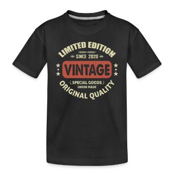 Vintage 2020 Retro 2020 Birthday Gift - Kids' Premium Organic T-Shirt - black - Front