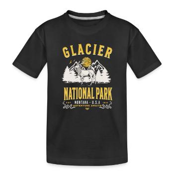 Glacier National Park Montana U.S.A - Kids' Premium Organic T-Shirt - black - Front