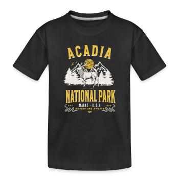 Acadia Nationnal Park since 1929 - Kids' Premium Organic T-Shirt - black - Front