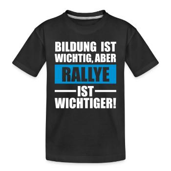 Rallye Sportart - Kinder Premium Bio T-Shirt - Schwarz - Vorne