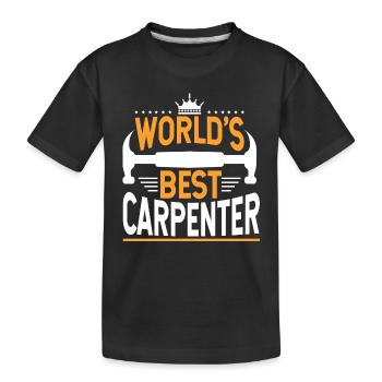 Carpenters Shirt Das beste Carpenter Geschenk-T-Shirt der Welt - Kinder Premium Bio T-Shirt - Schwarz - Vorne
