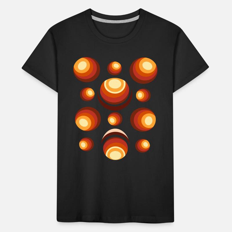 Retro Circle Pattern 70s Crescent Kids' Premium Organic T-Shirt
