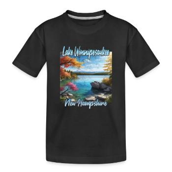 Lac Winnipesaukee - T-shirt bio Premium Enfant - noir - Devant