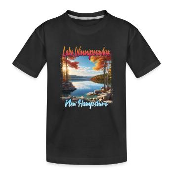 Lac Winnipesaukee - T-shirt bio Premium Enfant - noir - Devant