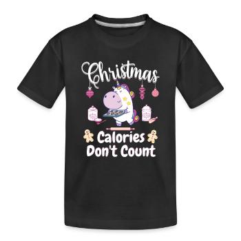 Sweet Christmas Unicorn Bakery Christmas Gift - Kids' Premium Organic T-Shirt - black - Front