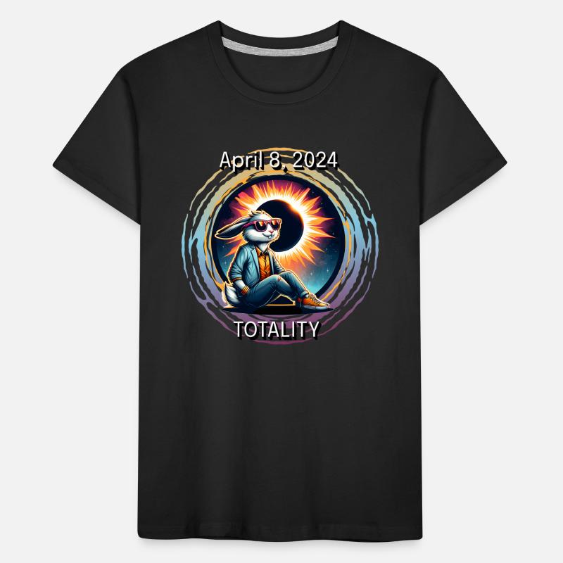 Cool Rabbit Solaire 8 avril 2024 Eclipse Totality T-shirt bio Premium Enfant