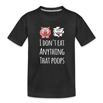 Vegan Shirt - Kinder Premium Bio T-Shirt - Schwarz - Vorne