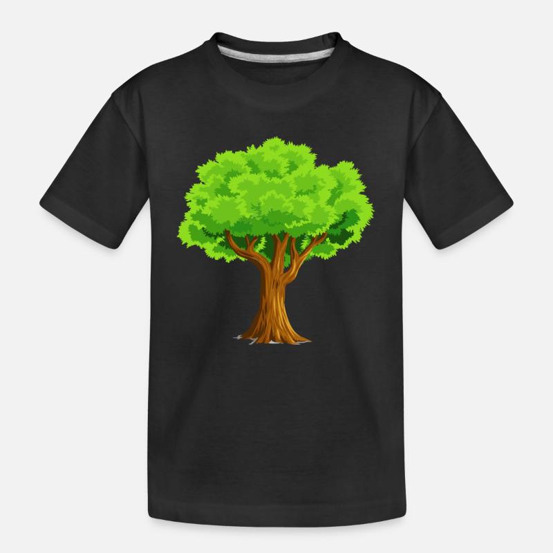 Baum - Kinder Premium Bio T-Shirt - Schwarz