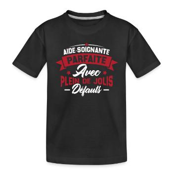 Aide soignante parfaite, Cadeau Aide soignante - T-shirt bio Premium Enfant - noir - Devant