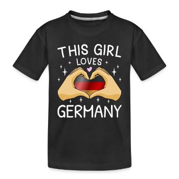 Allemagne Drapeau allemand Drapeau allemand Utilisé Regarder à la maison - T-shirt bio Premium Enfant - noir - Devant