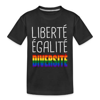 LGBT-Freiheit, Gleichberechtigung, Vielfalt - Kinder Premium Bio T-Shirt - Schwarz - Vorne