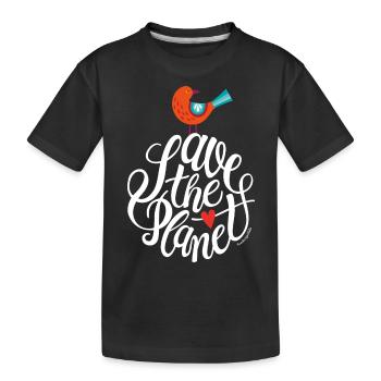 save the planet - T-shirt bio Premium Enfant - noir - Devant