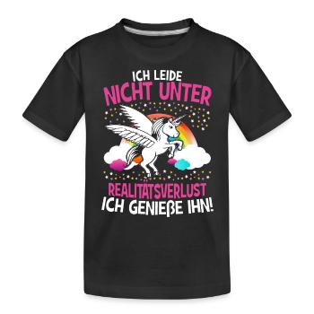 Unicorn - Je ne souffre pas de .. - T-shirt - T-shirt bio Premium Enfant - noir - Devant