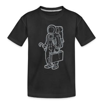 Spaceman in silver 2 - Kids' Premium Organic T-Shirt - black - Front