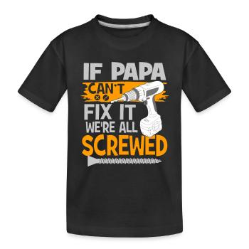 T-shirt Mécanicien · Outil · · Mécanique Papa - T-shirt bio Premium Enfant - noir - Devant