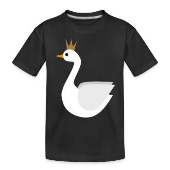 Schwan - Kinder Premium Bio T-Shirt - Schwarz - Vorne