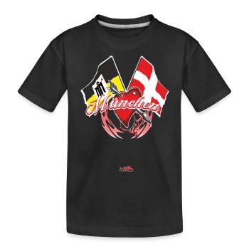 Show the flag - Munich - Kids' Premium Organic T-Shirt - black - Front