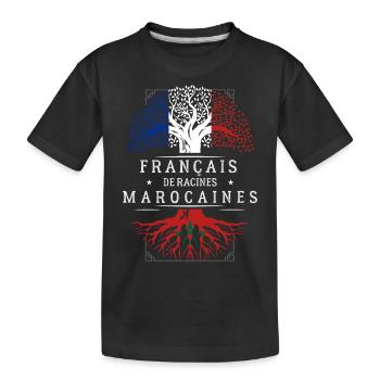 Racines Marocaines - T-shirt bio Premium Enfant - noir - Devant