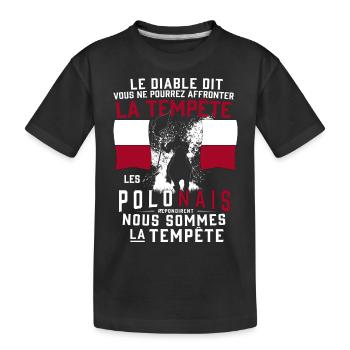 Tempête Polonais - T-shirt bio Premium Enfant - noir - Devant