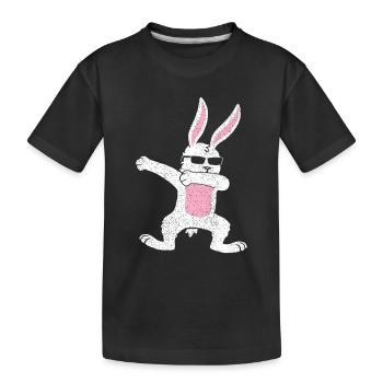 Dabbing Easter Bunny Easter Gift Gift Idea - Kids' Premium Organic T-Shirt - black - Front