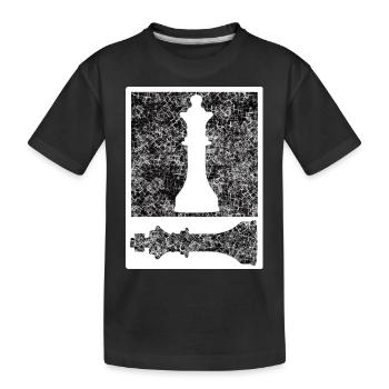 Schachmatt Dame König - Kinder Premium Bio T-Shirt - Schwarz - Vorne