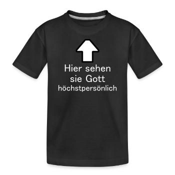 ICH BIN GOTT - Kinder Premium Bio T-Shirt - Schwarz - Vorne