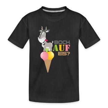Bock auf Eis. - Kinder Premium Bio T-Shirt - Schwarz - Vorne