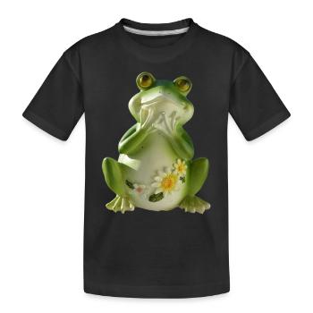 Grenouille folle - T-shirt bio Premium Enfant - noir - Devant