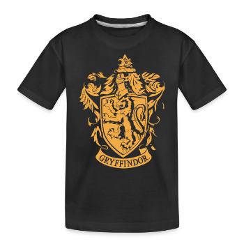 Harry Potter Gryffindor Wappen - Kinder Premium Bio T-Shirt - Schwarz - Vorne