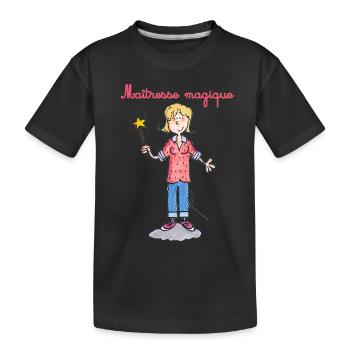 Danger ecole maîtresse magique [mp] - T-shirt bio Premium Enfant - noir - Devant