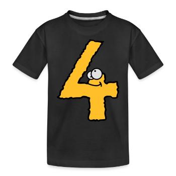 Fun 4 four comic book monsters - Kids' Premium Organic T-Shirt - black - Front