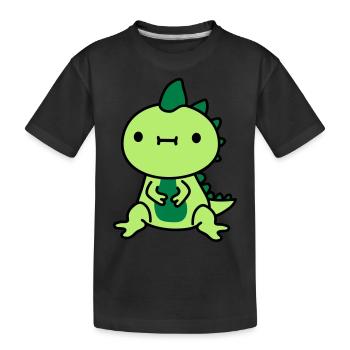 kleiner suesser kawaii - Kinder Premium Bio T-Shirt - Schwarz - Vorne