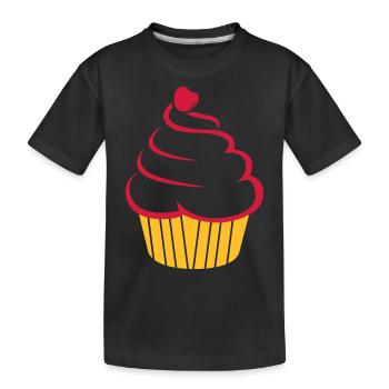 cupcake - Kinder Premium Bio T-Shirt - Schwarz - Vorne