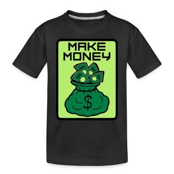 Bouclier Money Maker - T-shirt bio Premium Enfant - noir - Devant